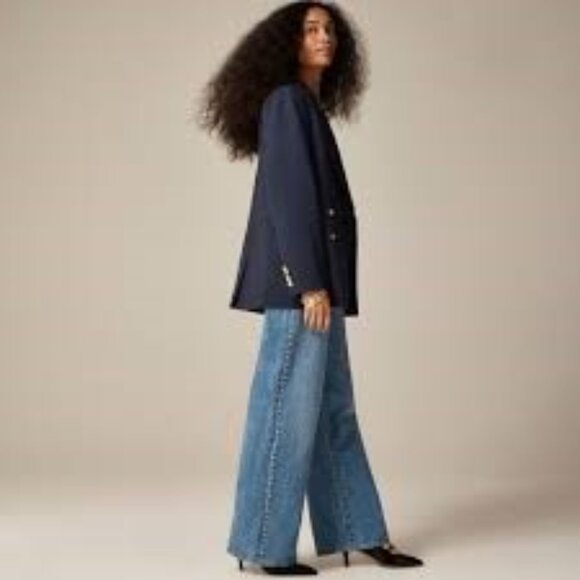 Jcrew Studded lower-rise wide-leg jean in 1984 rigid, NWT, size 29 - Picture 2 of 6